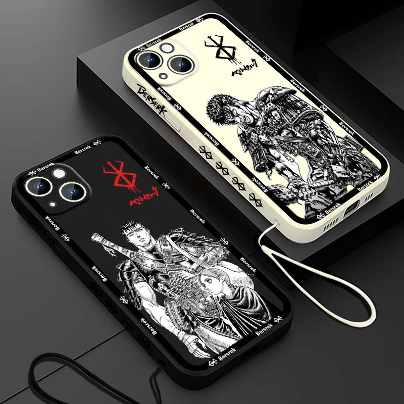 Phone Cases For Iphone 17 - Casing HP Cairan Tali Karet Anime