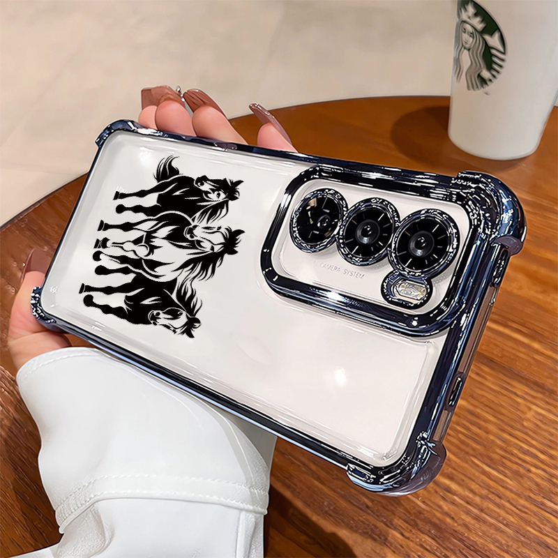 Phone Cases Horse - Casing HP Transparan Berlapis untuk Huawei