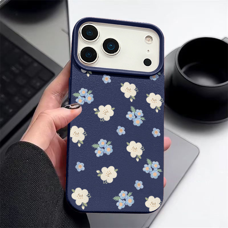Phone Cases Leather - Casing Ponsel Motif Bunga Kecil Untuk