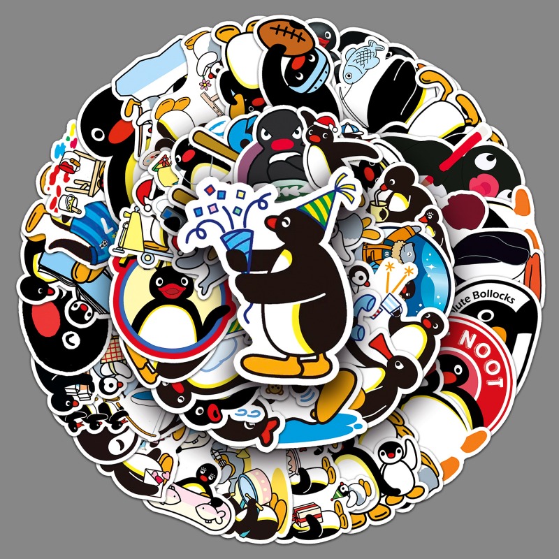 Phone Cases Aesthetic - 50PCS Stiker Pingu Lucu dan Keren