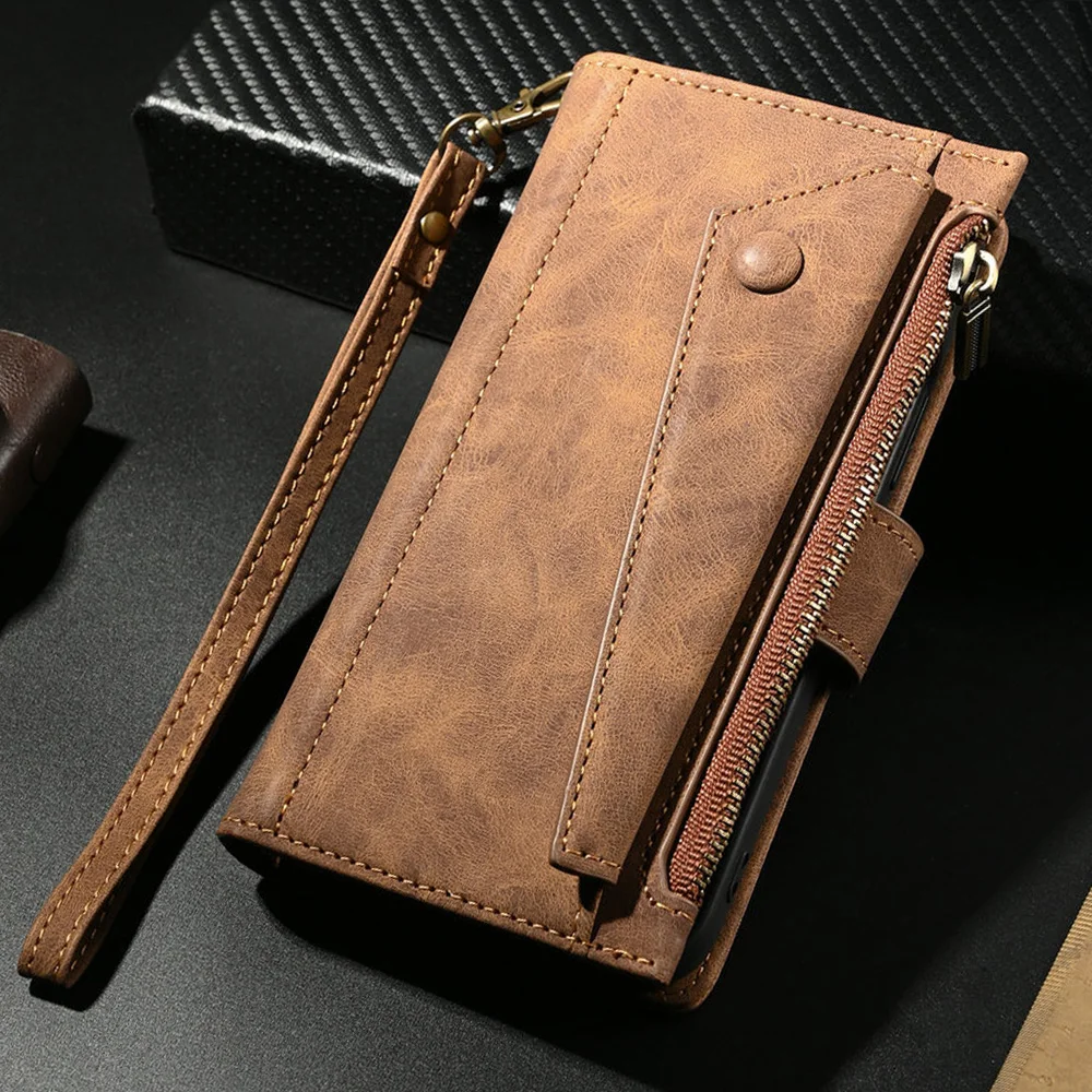 Phone Cases Australia - Casing Dompet Ritsleting RFID untuk Google