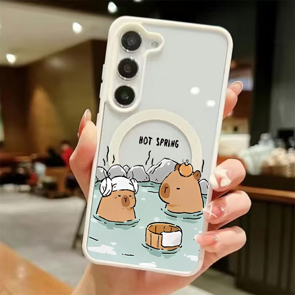 Phone Cases Samsung S23 - Casing Ponsel Magnetik Transparan Berwarna Untuk