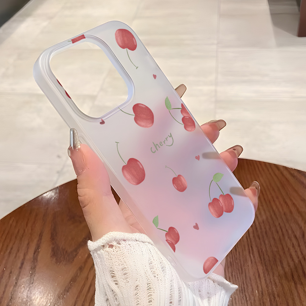 Phone Cases For Iphone 17 - Casing Ponsel Cherry Frosted Untuk iPhone