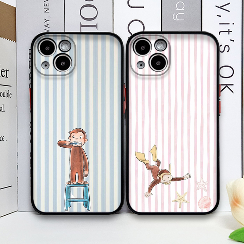 Phone Cases For Iphone 17 - Casing HP Motif Monyet Bergaris Kartun