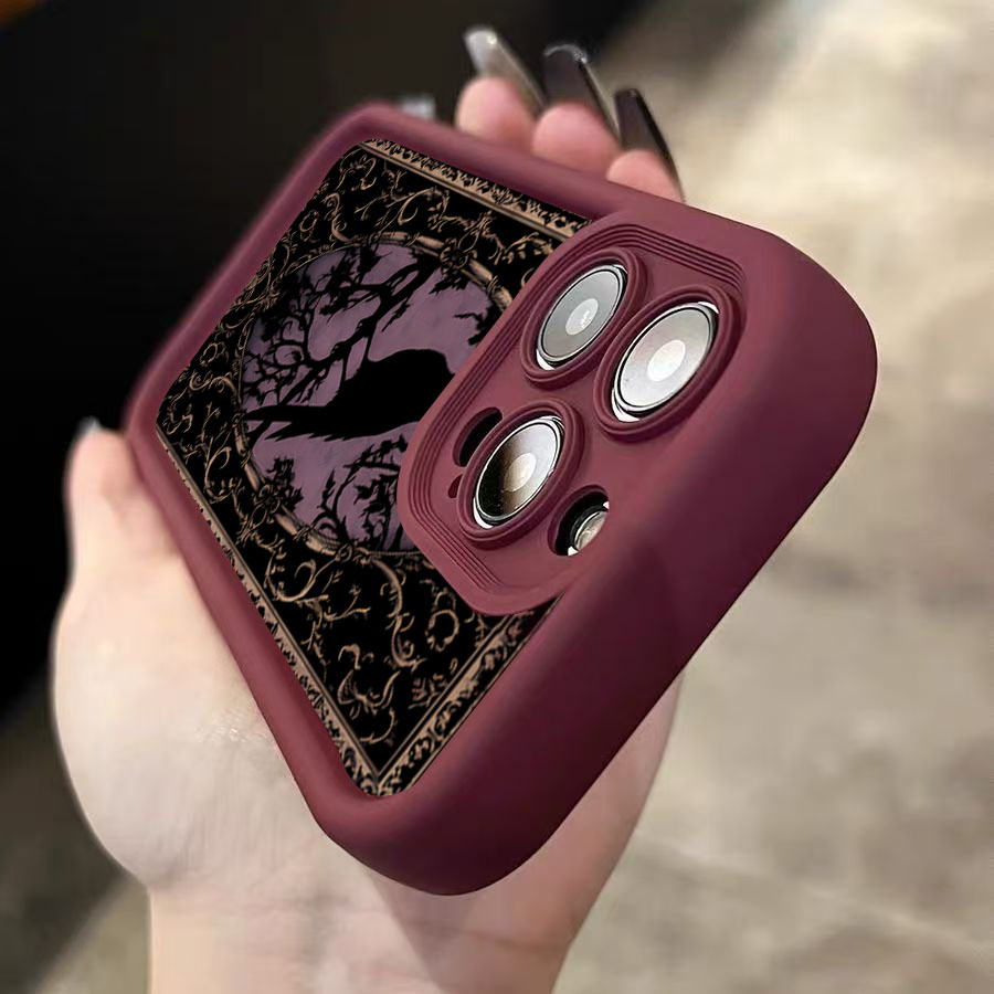 Casing Ponsel Merah Anggur Pol - Phone Cases Aesthetic ulasan dan harga