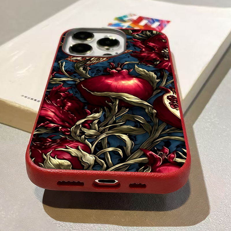 Casing HP Seni TPU Delima Vint - Phone Cases Aesthetic ulasan dan harga