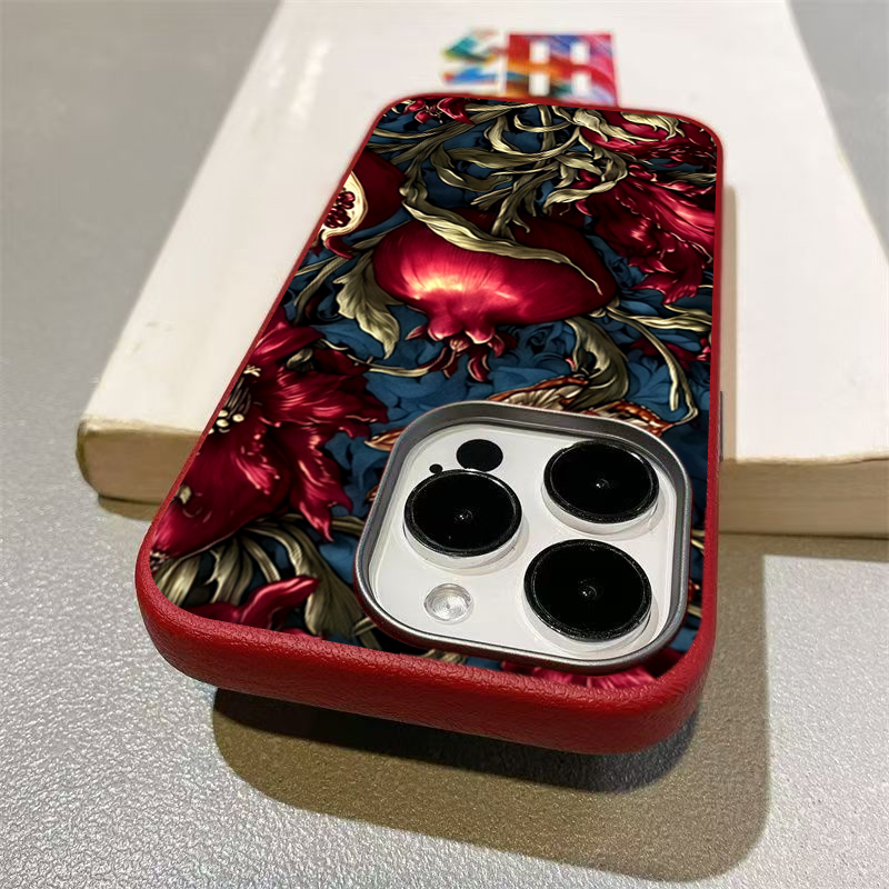 Casing HP Seni TPU Delima Vint - Phone Cases Aesthetic ulasan dan harga