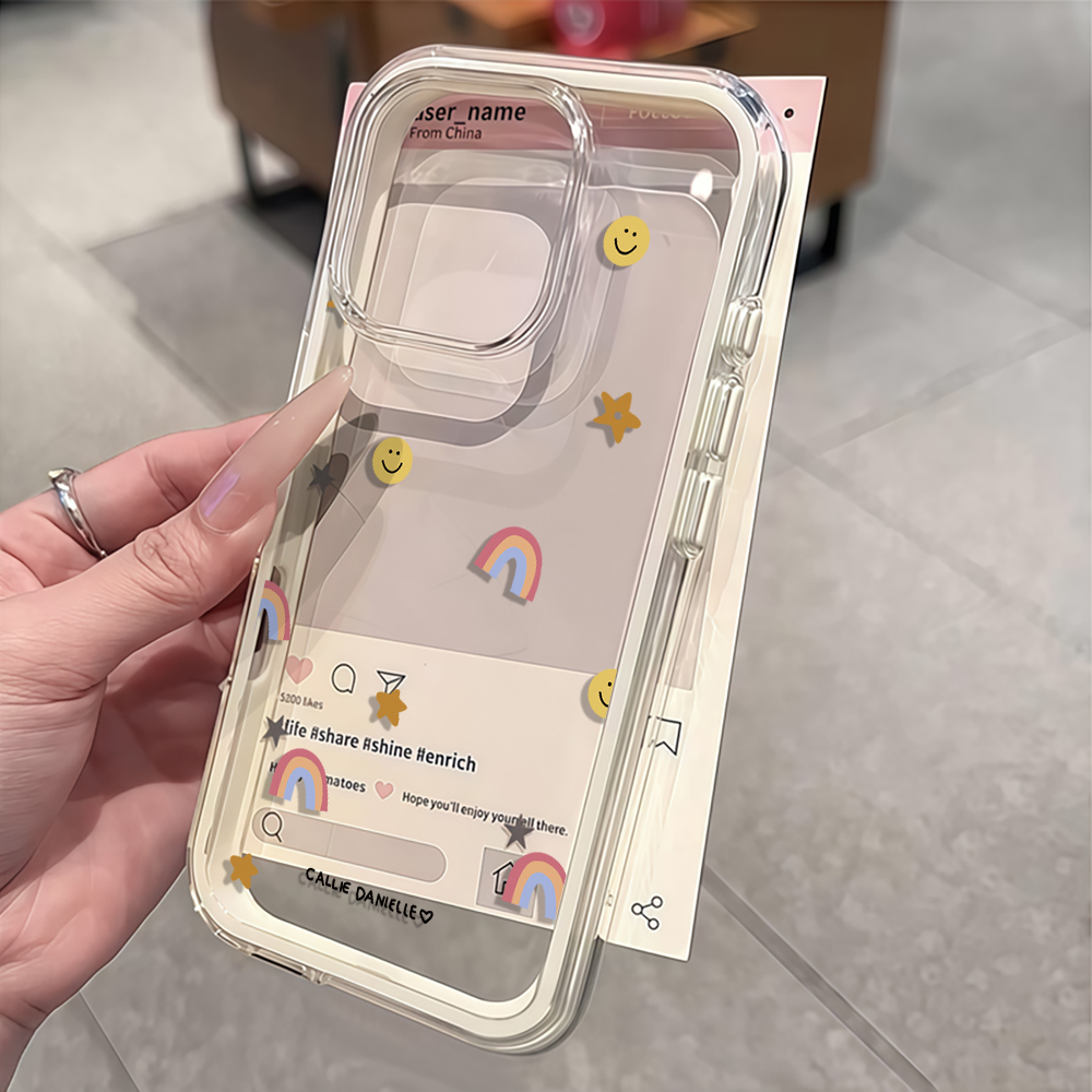Casing HP Transparan Pelangi L - Phone Cases Xr Cute ulasan dan harga
