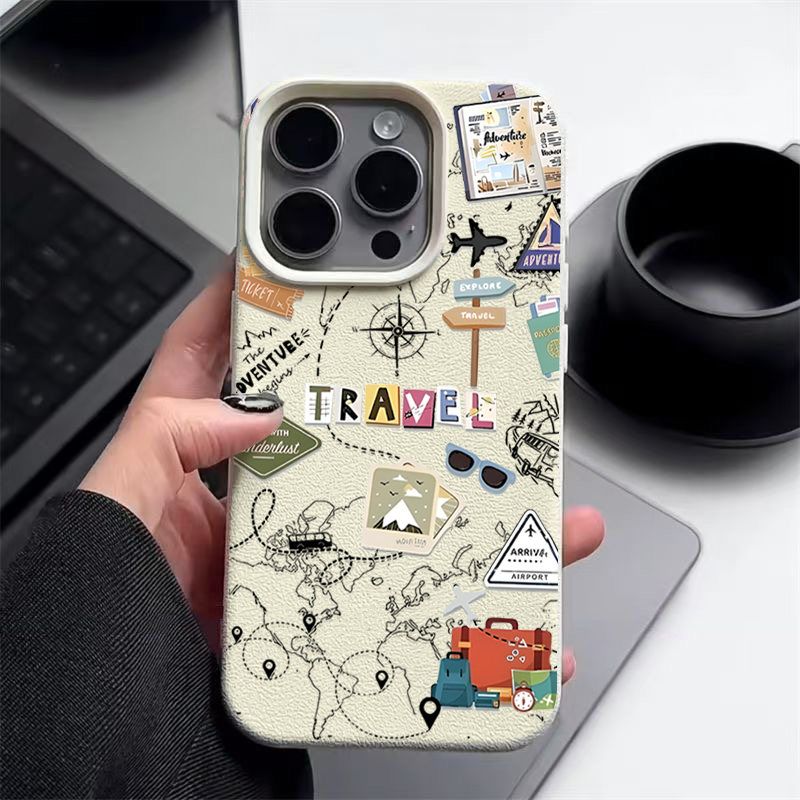 Casing Ponsel Motif Peta Perja - Phone Cases Leather ulasan dan harga